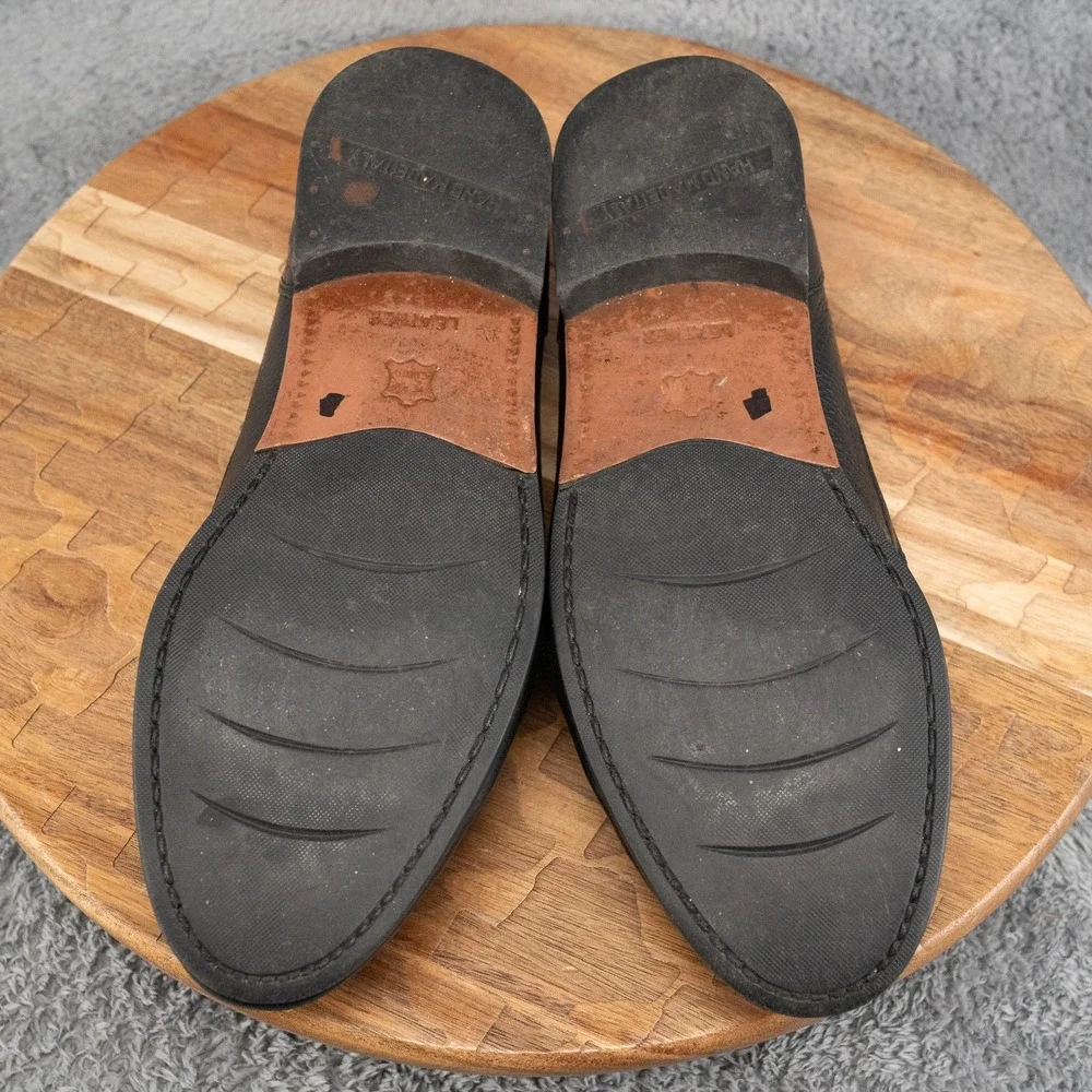 VTG Stanley Blacker Size 10.5 D Black Kiltie Tassel Loafers Shoes Made in Italy